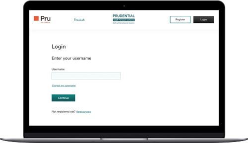 My account log in screen