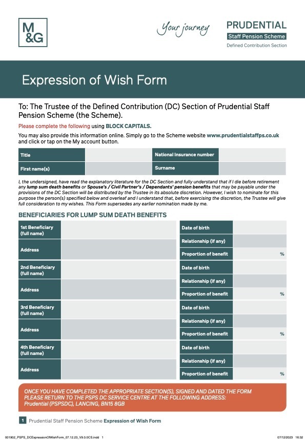 Expression of Wish Form image